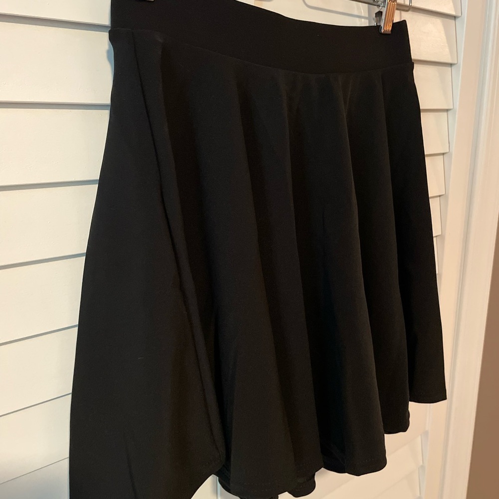 Black Scuba Skater Women's Skirt Disney Bounding New
